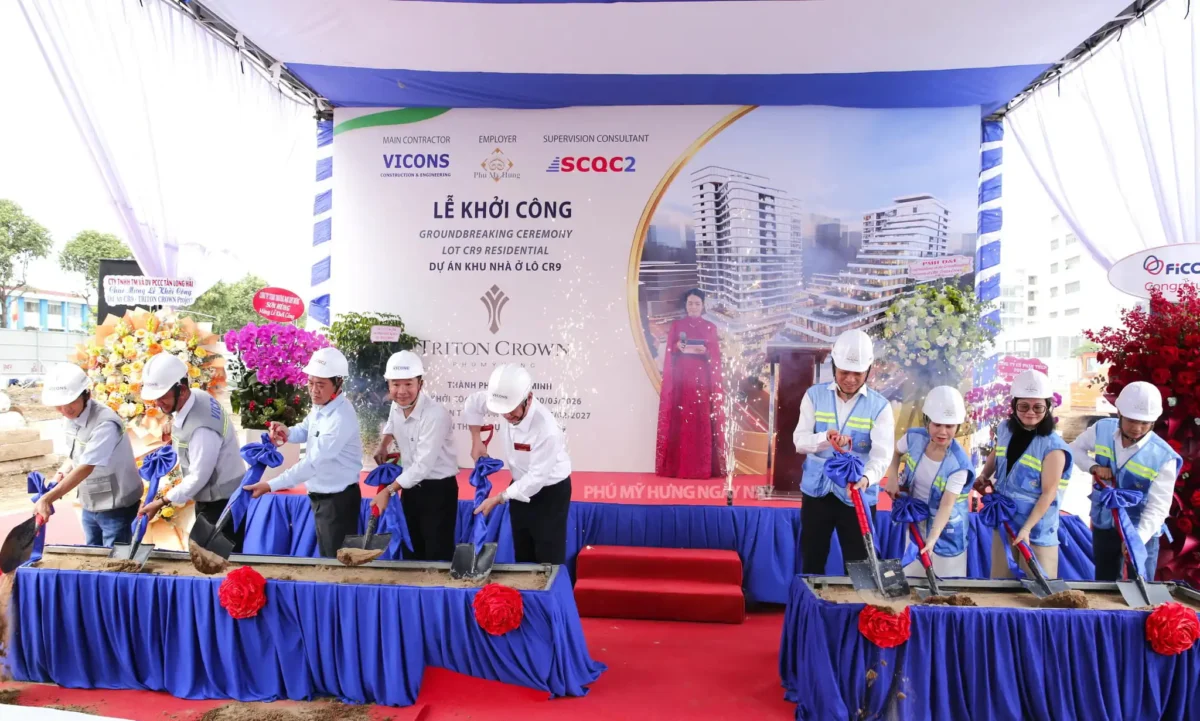 Phú Mỹ Hưng Khởi Công Dự Án Triton Crown - Căn Hộ Cao Cấp Mới Tại Khu Hồ Bán Nguyệt 9 Phú Mỹ Hưng chỉnh thức khởi công dự án Cr9 Triton Crown
