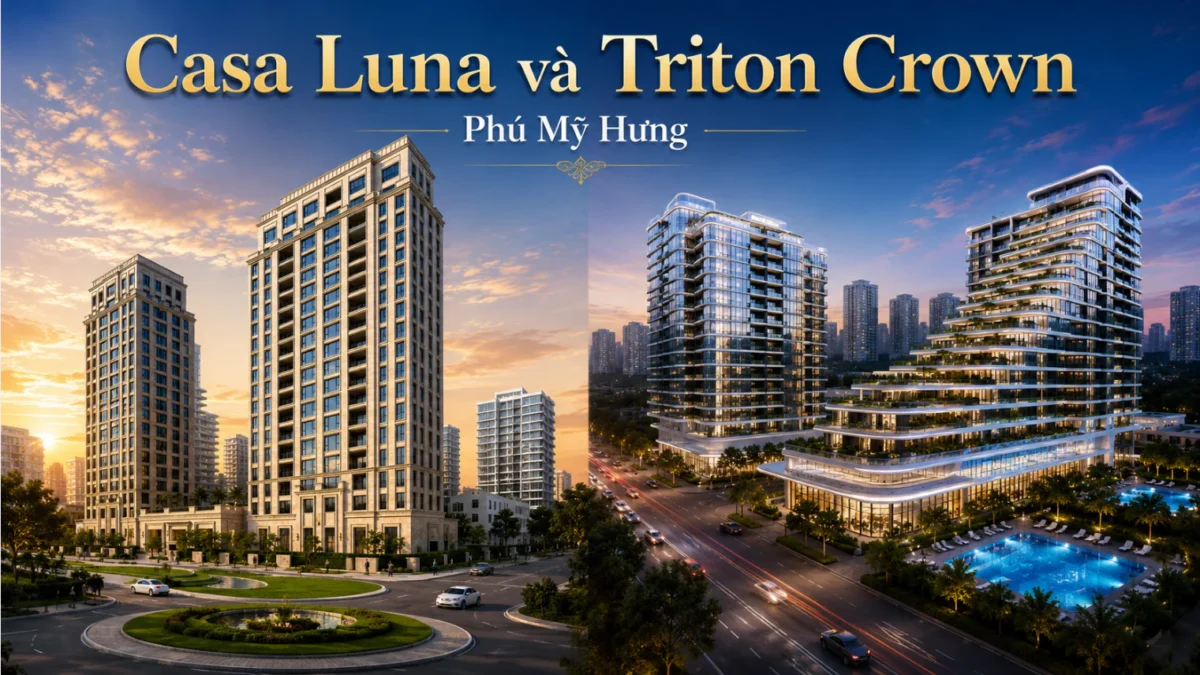 So Sánh Giá Bán Triton Crown Với Các Dự Án Cao Cấp Lân Cận 7 Triton Crown và Casa Luna Phú Mỹ Hưng