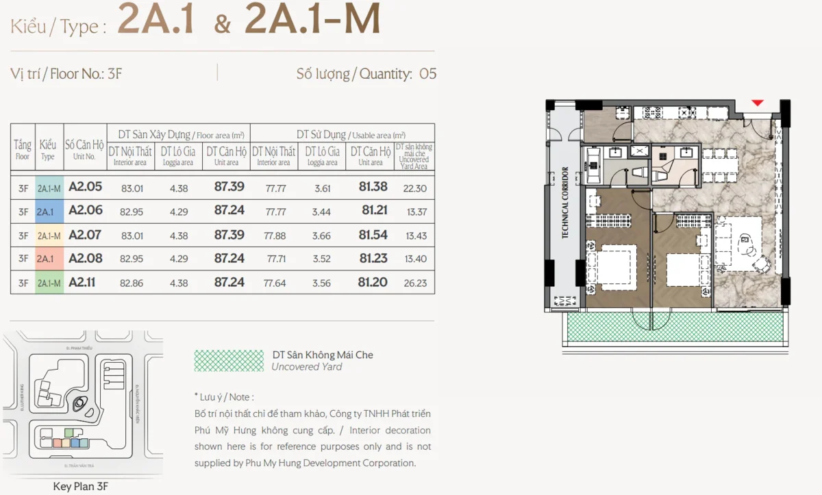 Mặt bằng và Layout căn hộ Triton Crown Phú Mỹ Hưng Quận 7 30 Các loại thiết kế căn 2 Phòng ngủ