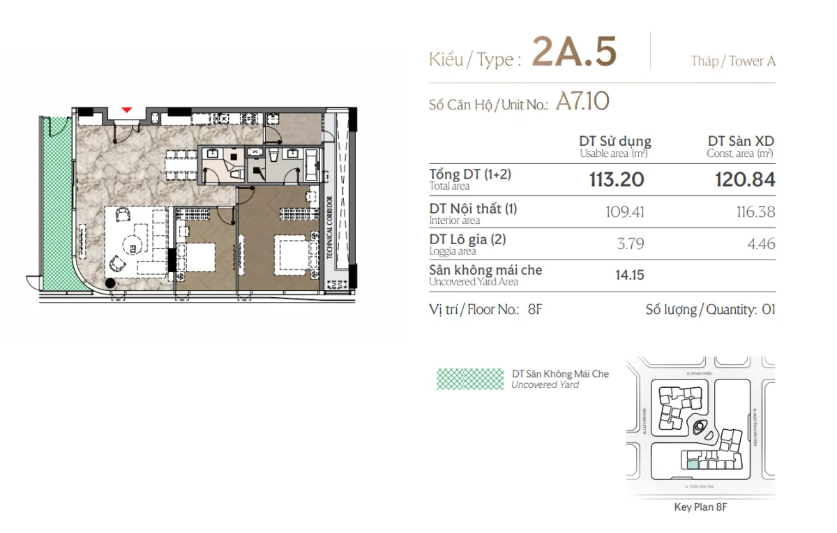 Mặt bằng và Layout căn hộ Triton Crown Phú Mỹ Hưng Quận 7 25 Các loại thiết kế căn 2 Phòng ngủ