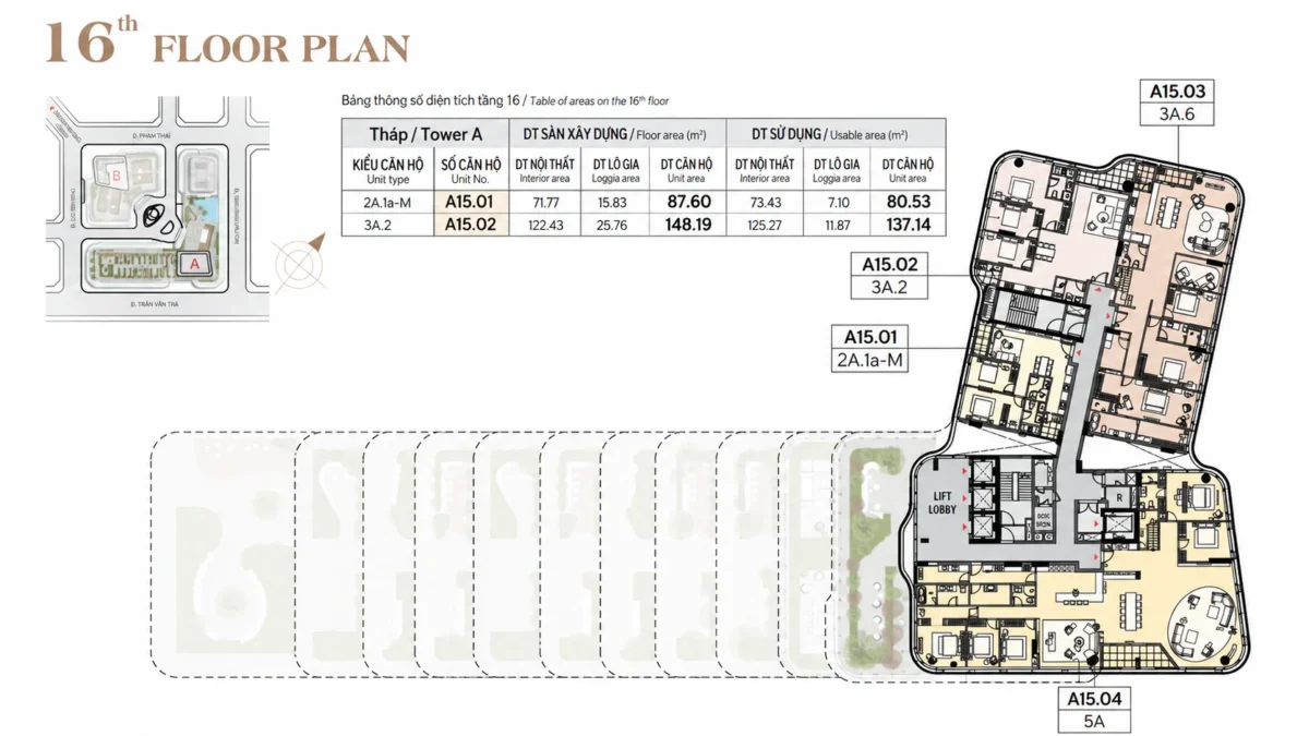 Mặt bằng và Layout căn hộ Triton Crown Phú Mỹ Hưng Quận 7 20 Mặt bằng tầng 16
