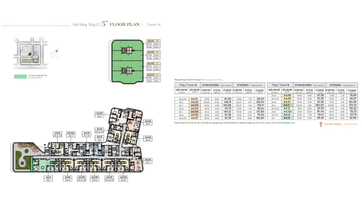Mặt bằng và Layout căn hộ Triton Crown Phú Mỹ Hưng Quận 7 9 Mặt bằng tầng 5