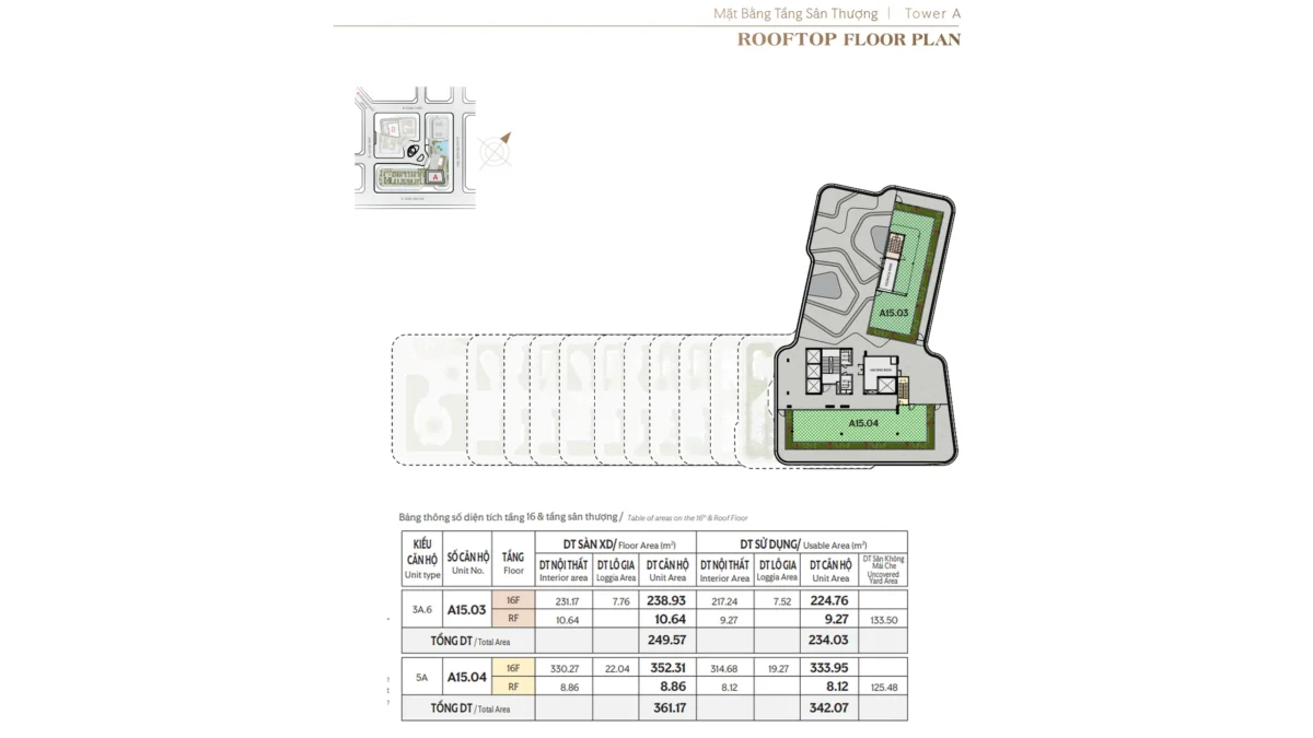 Mặt bằng và Layout căn hộ Triton Crown Phú Mỹ Hưng Quận 7 21 Mặt bằng tầng thượng