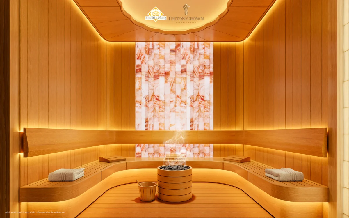 Tiện Ích Nội Khu và Ngoại Khu Triton Crown Phú Mỹ Hưng 14 Phòng Sauna